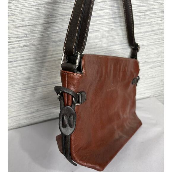 Borgo Degli Etruschi Brown Leather Shoulder Bag - Picture 5 of 11